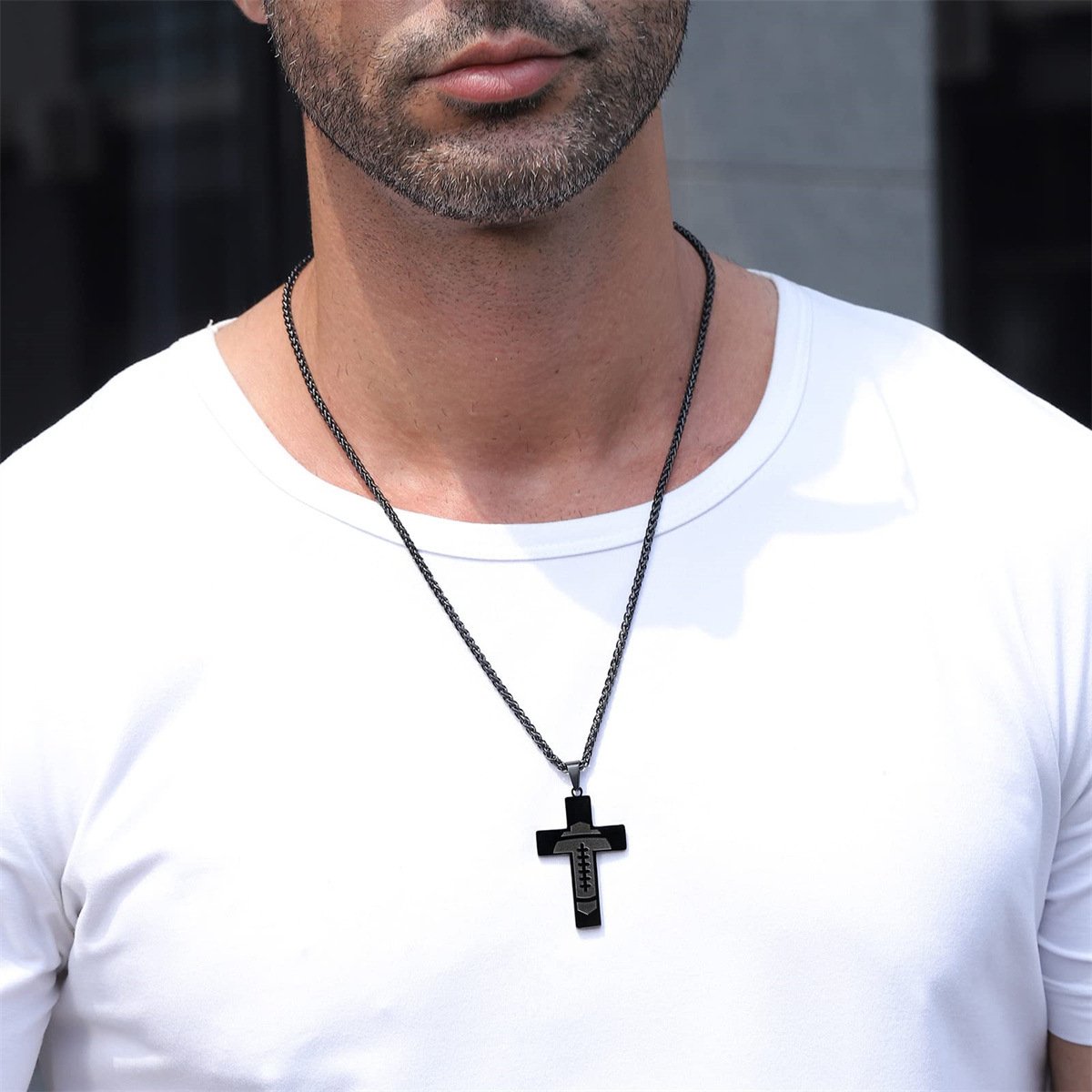 š„LAST DAY 49% OFF - American Football Cross Bible Pendant