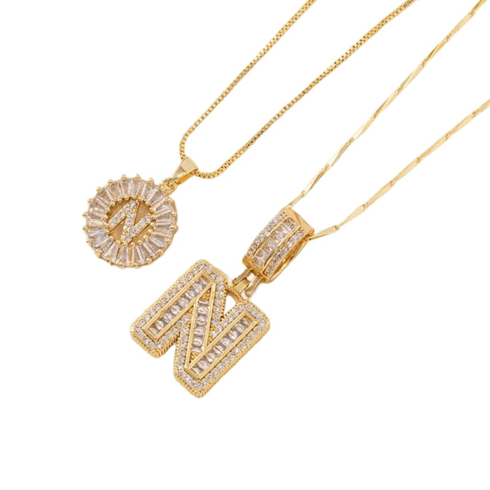 💍Last Day Only $12.99 & 2 Pack💍 Initial Letter Pendant Necklaces-Best Gift for your friends💝