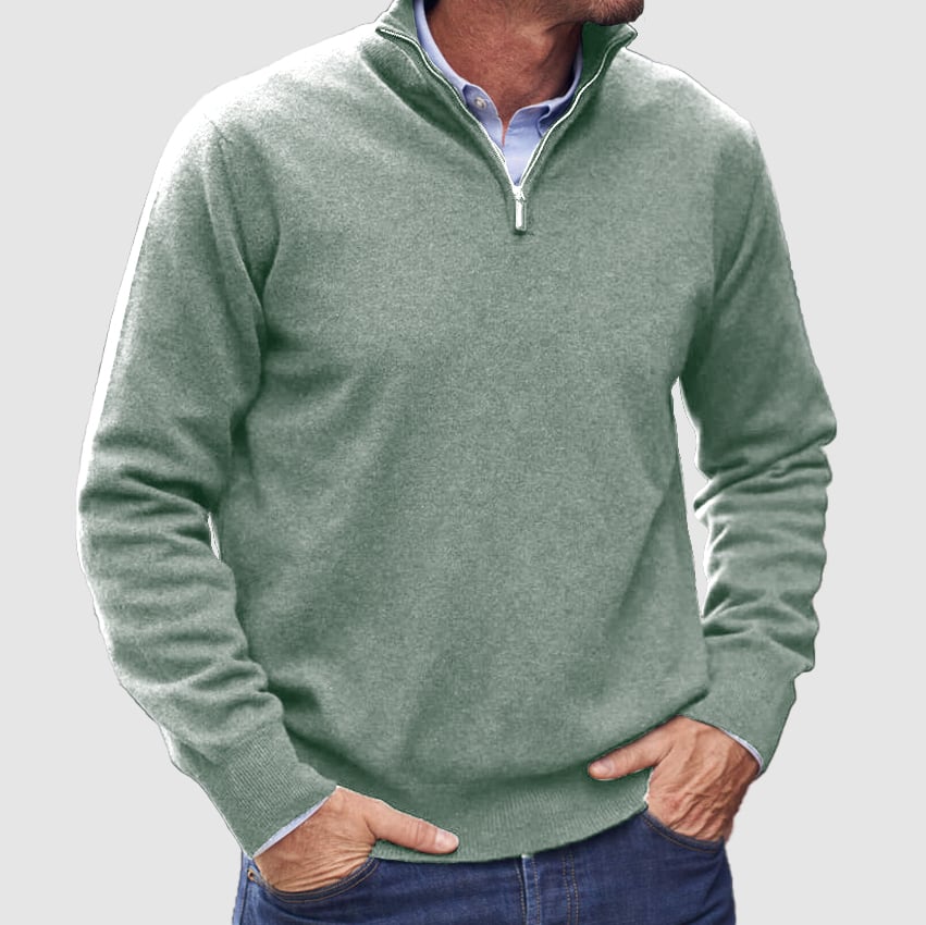 🔥Last Day 49% Off👔Men's Warm Zipper Basic Sweater