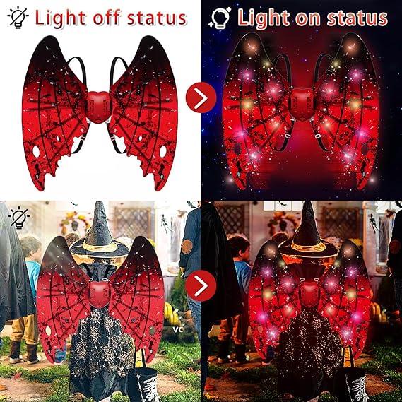 Electric LED Fairy Butterfly Wings (Best gifts for kids, perfect for Festival, Christmas, Halloween)
