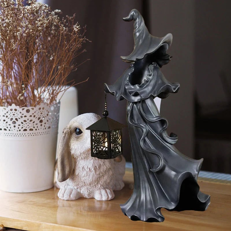 🎃Witch With Lantern Decoration👻