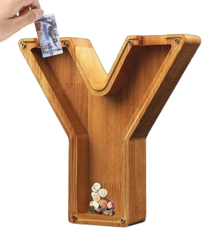 (š„2024 BEST GIFT TO CHILDRENš„) Wooden Letter Piggy Bankš