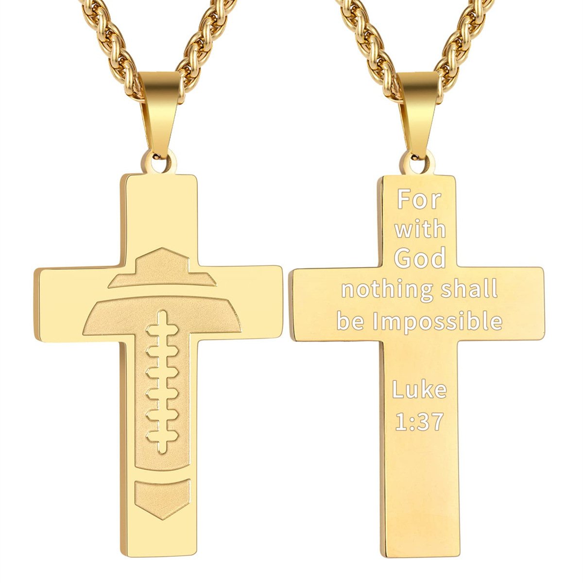 š„LAST DAY 49% OFF - American Football Cross Bible Pendant