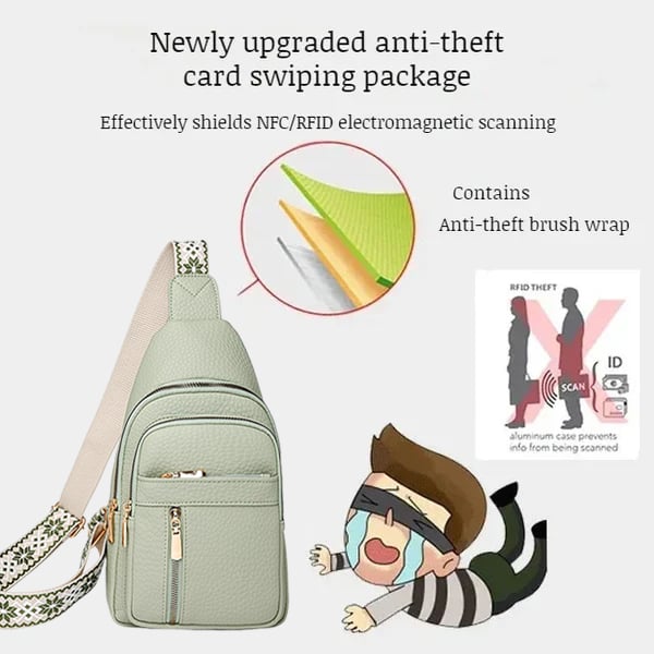 🔥Last Day Sale 49% OFF🏆️Anti-Theft Embroidery Solid Color Crossbody Bag for Daily Travel
