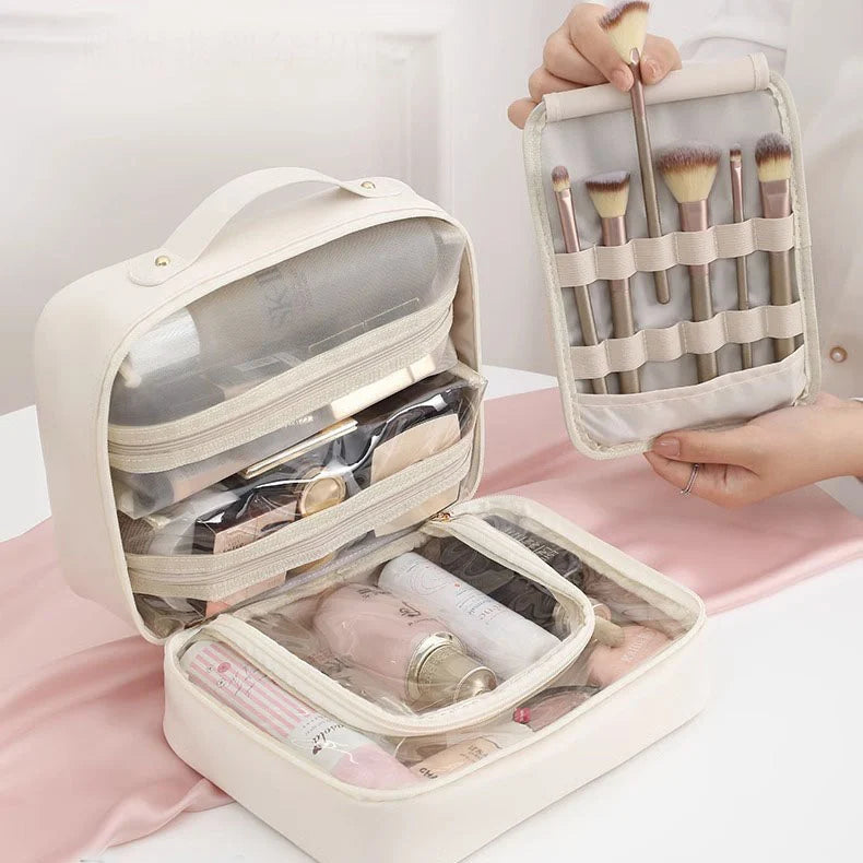Multi-Compartment Toiletry Cosmetics Bag