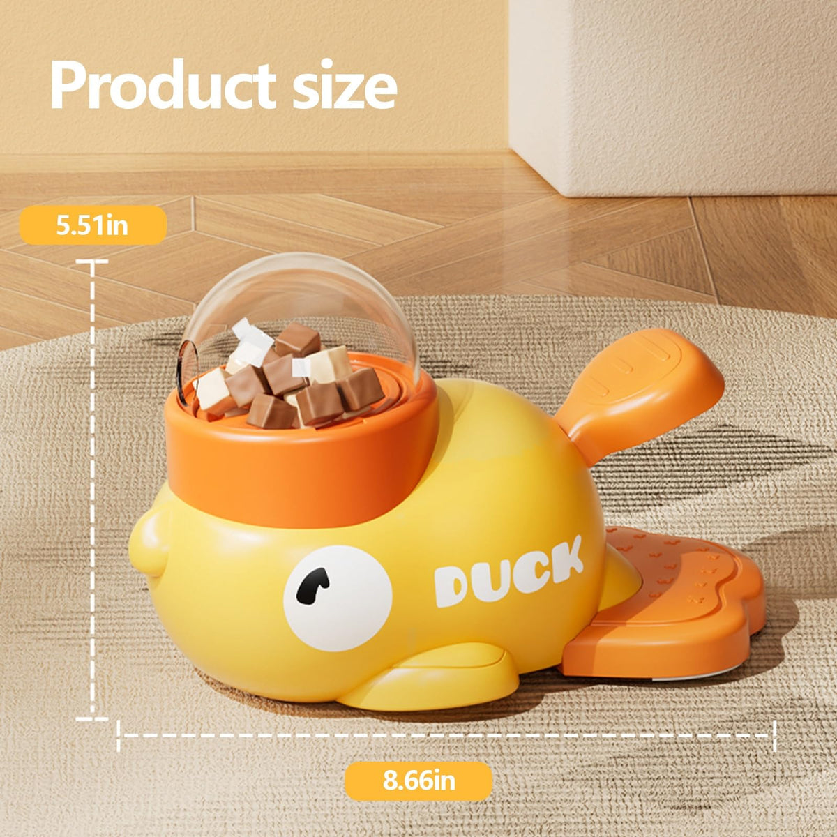 Interactive Duck-Shaped Puzzle Feeder for Dogs