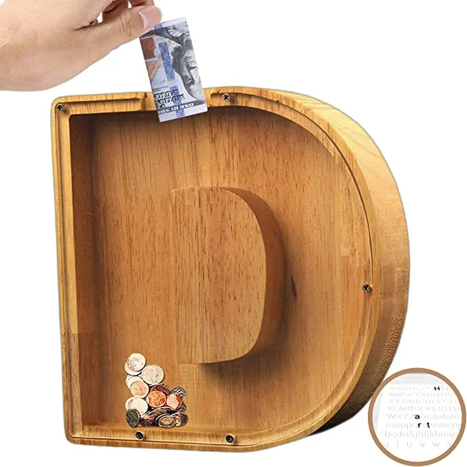 (š„2024 BEST GIFT TO CHILDRENš„) Wooden Letter Piggy Bankš