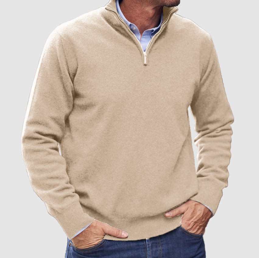 🔥Last Day 49% Off👔Men's Warm Zipper Basic Sweater