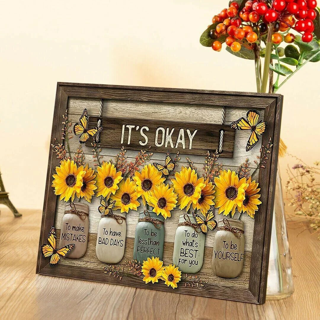 🦋Butterfly Sunflowers Wall Art🌻