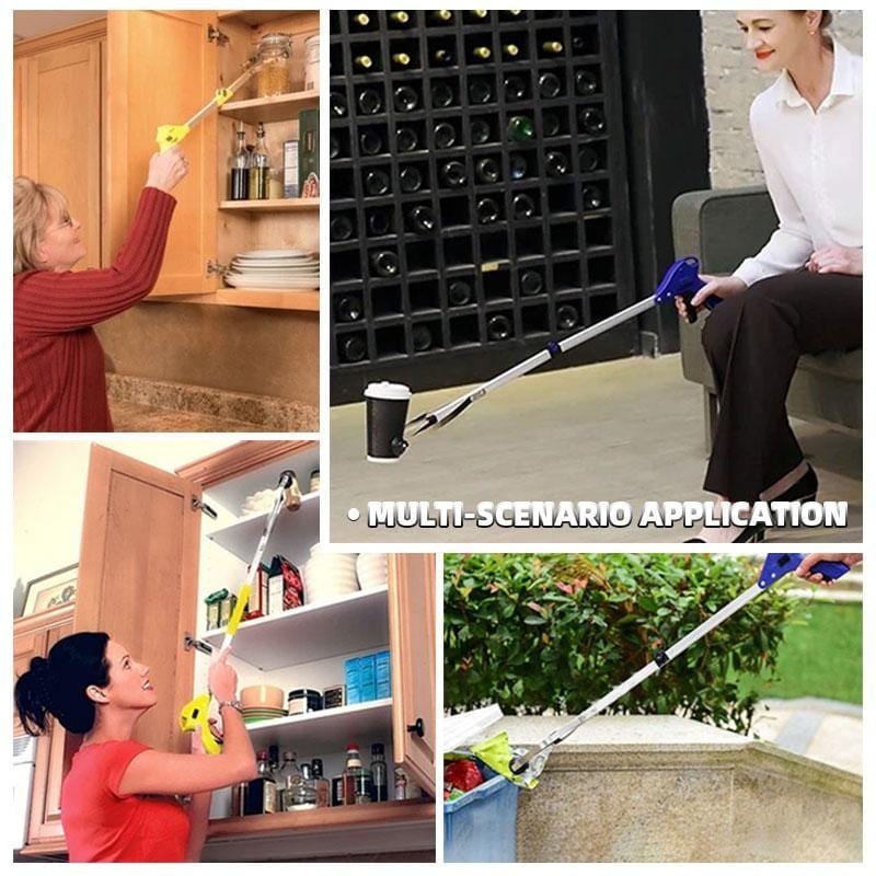 Foldable long handle aluminum alloy object picker
