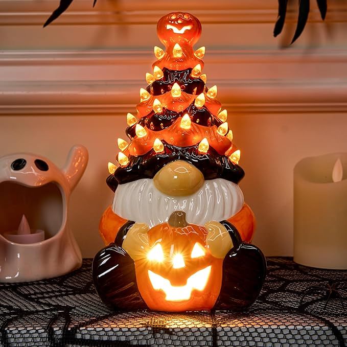 (🔥HOT SALE NOW 49% OFF) - Halloween ceramic dwarf decoration with light