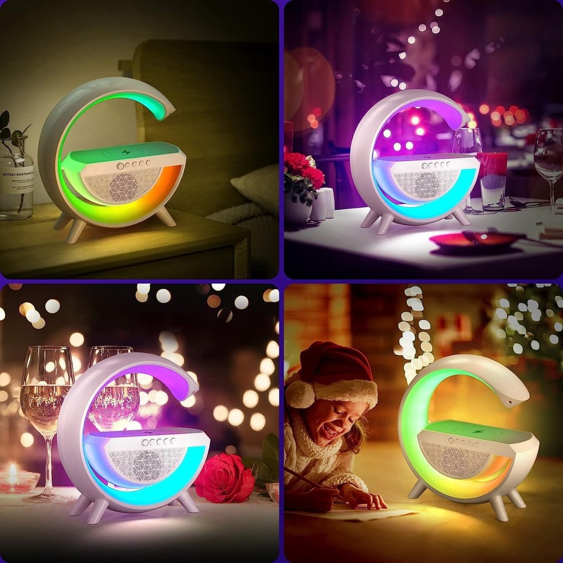 🎄Christmas Sales 49% OFF🔥Multifunctional Bluetooth Speaker-Colorful Atmosphere Light Wireless Charging and Clock All-in-one Machine