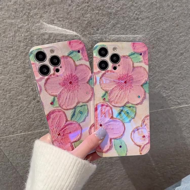 ๐ฅ๐ธ๐ฑOil Painting Flower Phone Case for Iphone ๐ธ
