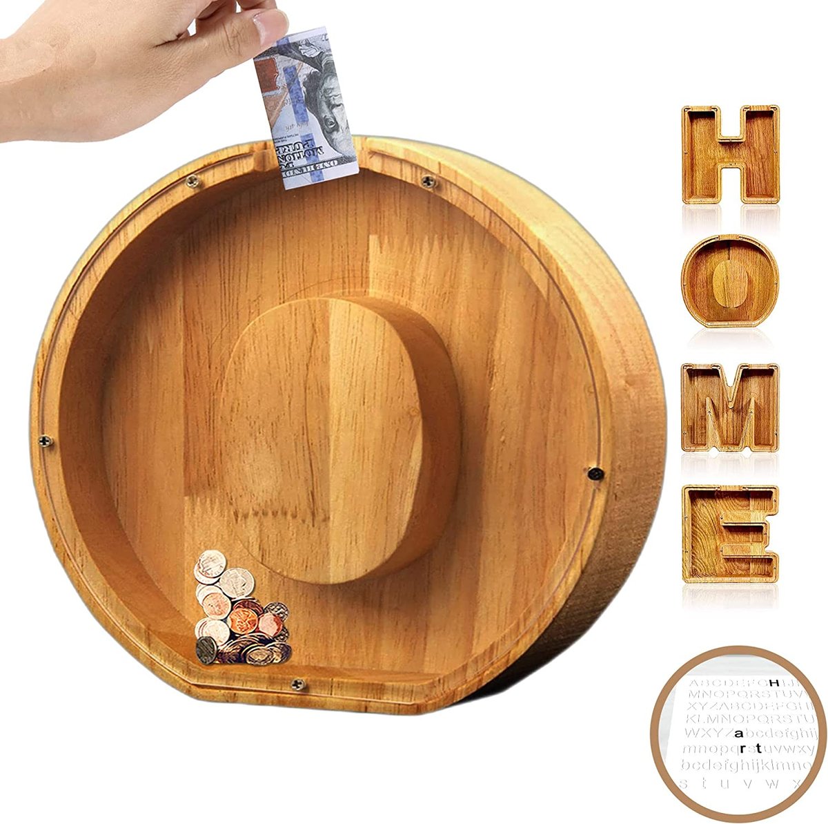 (š„2024 BEST GIFT TO CHILDRENš„) Wooden Letter Piggy Bankš