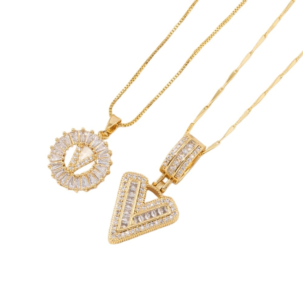 💍Last Day Only $12.99 & 2 Pack💍 Initial Letter Pendant Necklaces-Best Gift for your friends💝