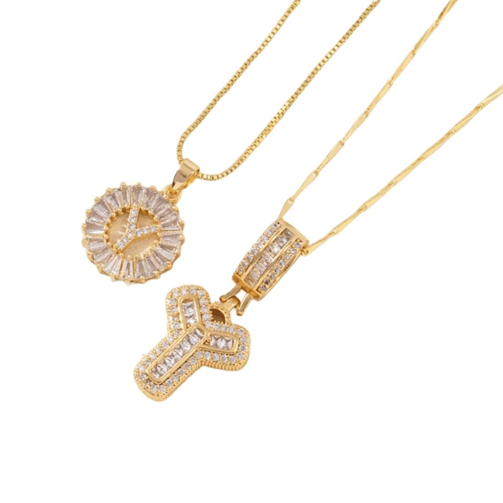 💍Last Day Only $12.99 & 2 Pack💍 Initial Letter Pendant Necklaces-Best Gift for your friends💝