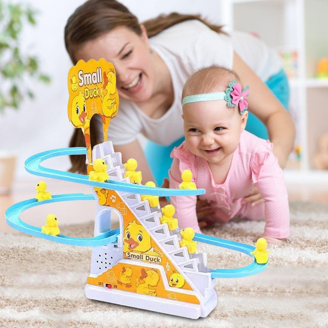 🦆Electric Duck Slide Track With Lights And Music🦆