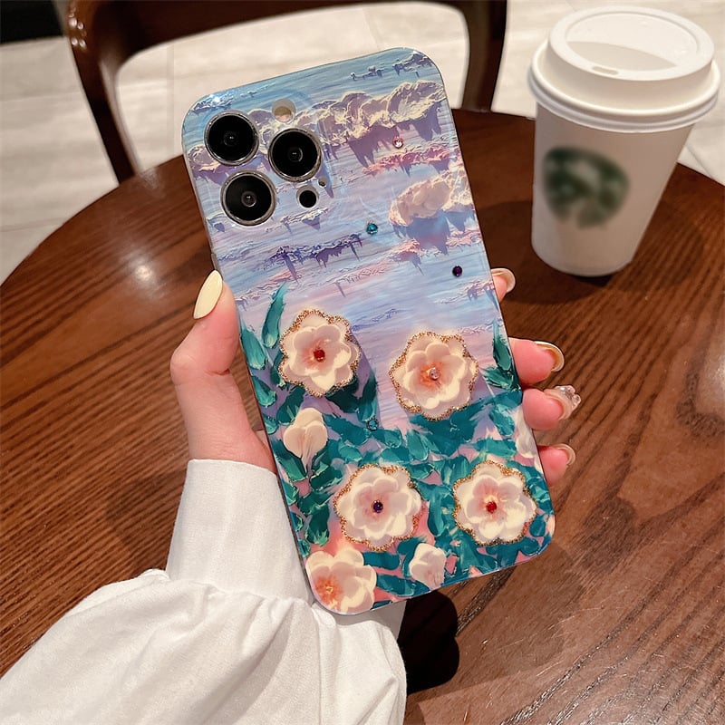 ๐ฅ๐ธ๐ฑOil Painting Flower Phone Case for Iphone ๐ธ