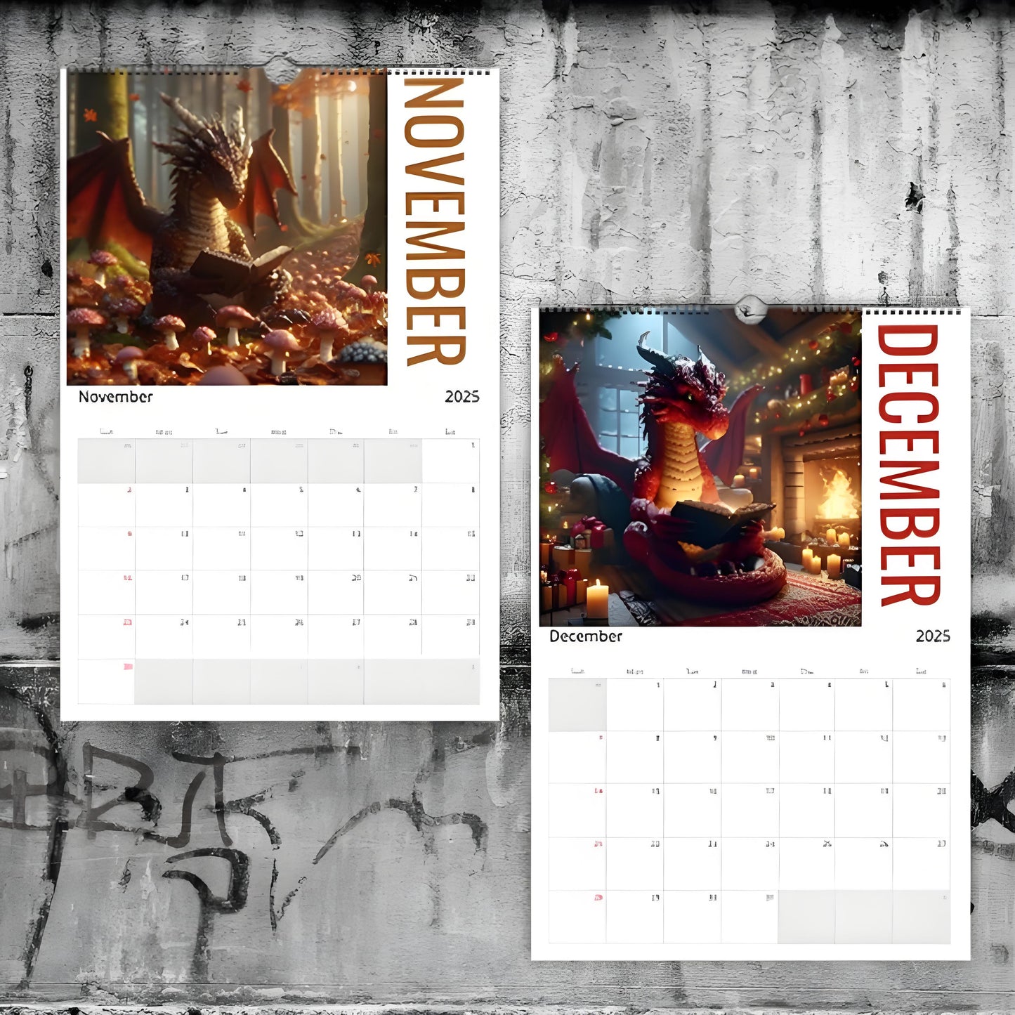 Book Dragon Calendar 2025