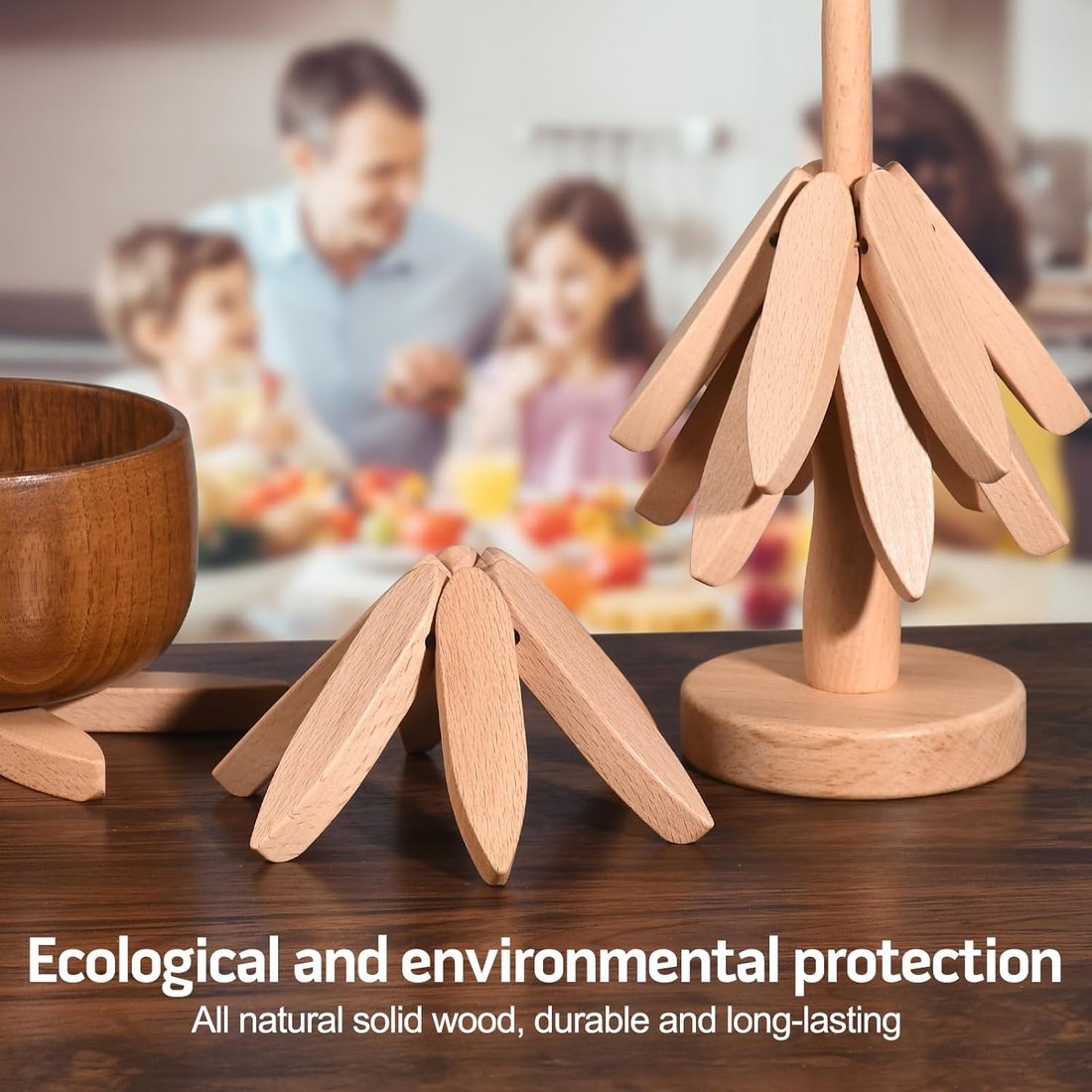 💥49% OFF🌲Wooden Tree Shape Trivet Set for Hot Dishes