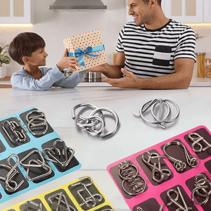 🔥Christmas Promotion 49% OFF-Metal Puzzle Ring,Educational intellectual Toys IQ Toys,Metal Brain teaser Puzzles for kids & adults