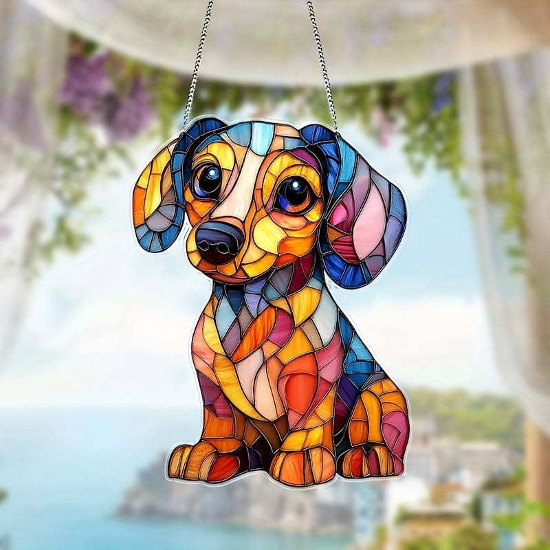 🌞🐕🦺Cute Chihuahua Suncatcher