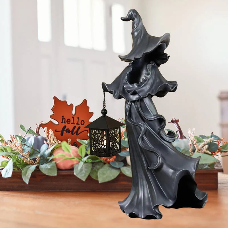 🎃Witch With Lantern Decoration👻