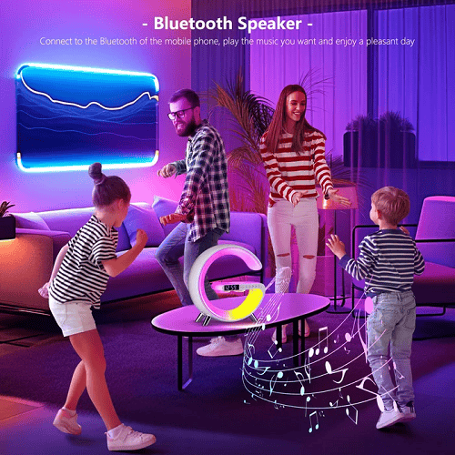 🎄Christmas Sales 49% OFF🔥Multifunctional Bluetooth Speaker-Colorful Atmosphere Light Wireless Charging and Clock All-in-one Machine