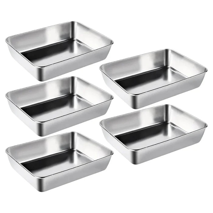 🔥LAST DAY 49% OFF-Stainless Steel Square Plate(With Lid)