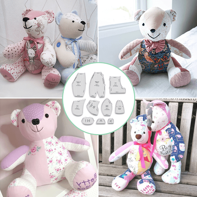 🎄Memory Bear Template Ruler Set - With Instructions