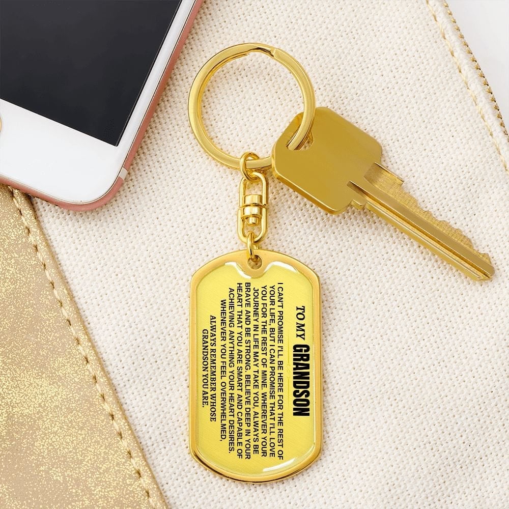 🎁Perfect Christmas Gift to Grandson-Personalized Keychain🔥🔥