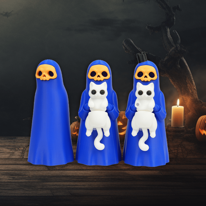 👻3D printed Halloween Ghost and Cat Figurines🐈⬛