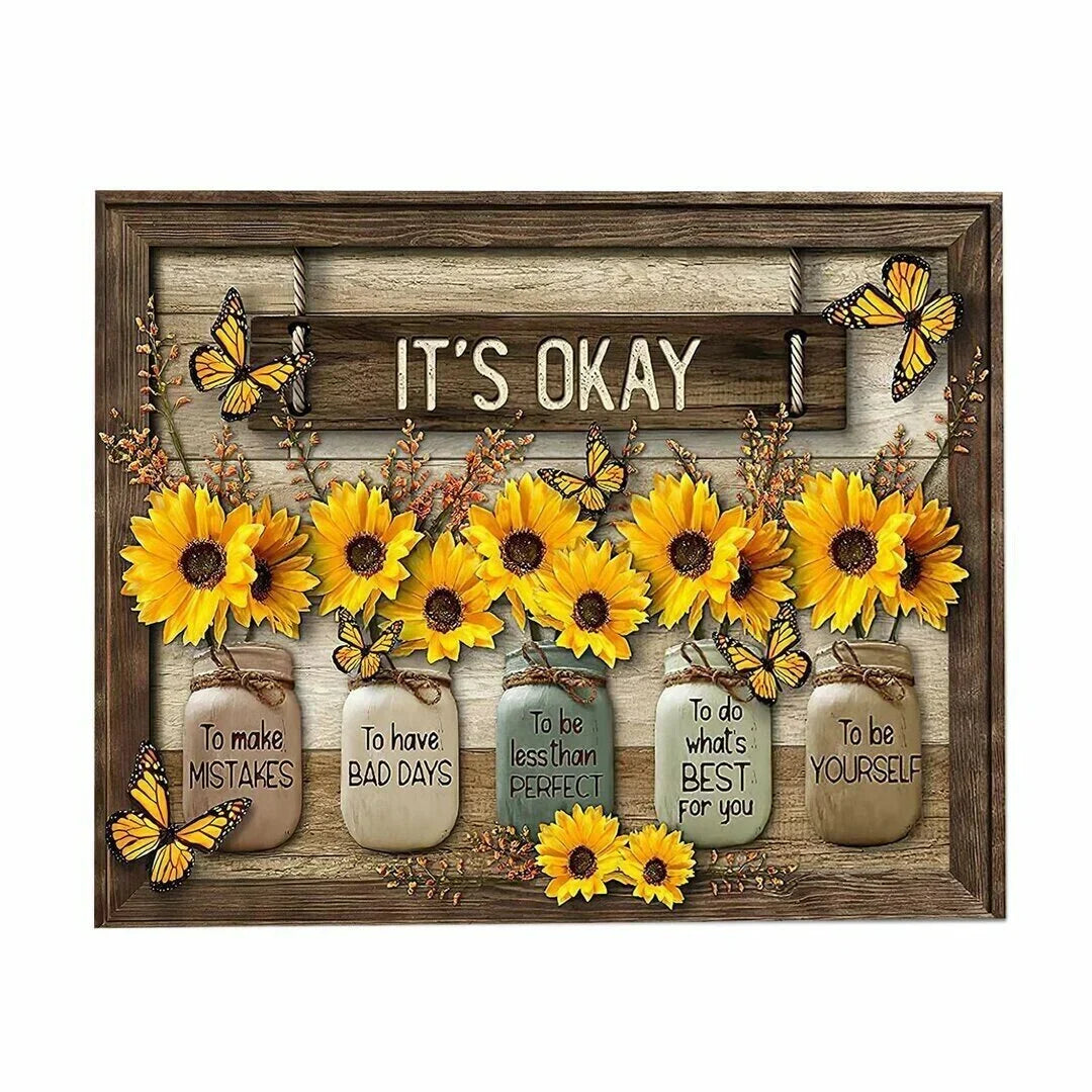 🦋Butterfly Sunflowers Wall Art🌻