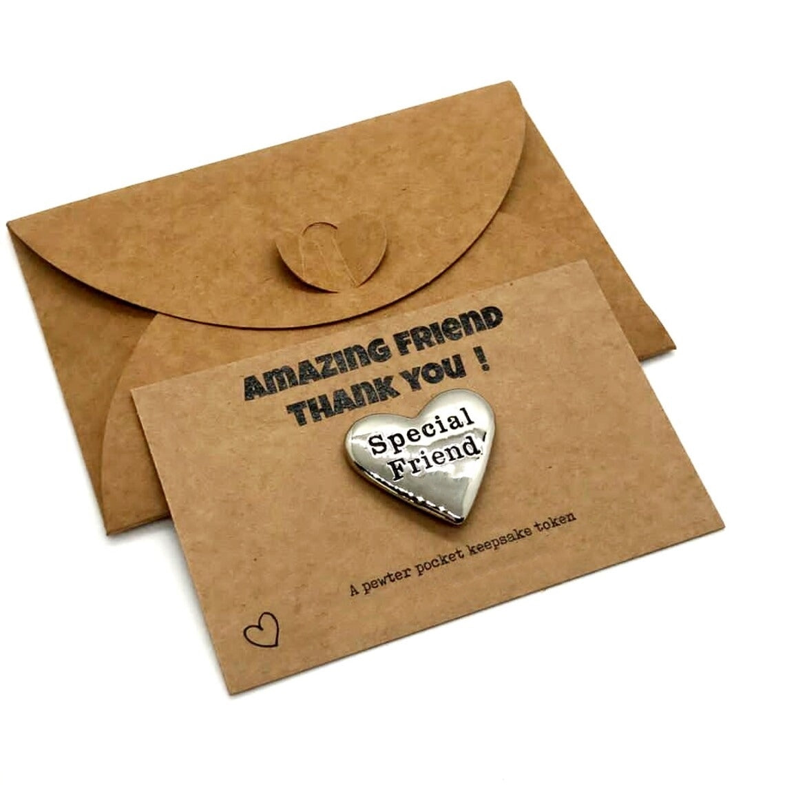 💝Pewter Heart Pocket Keepsake Token