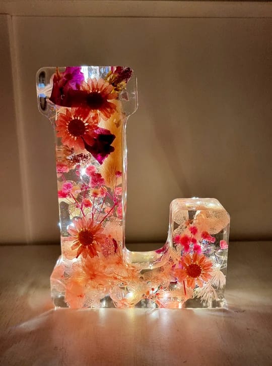 🌸Floral Resin Night Light