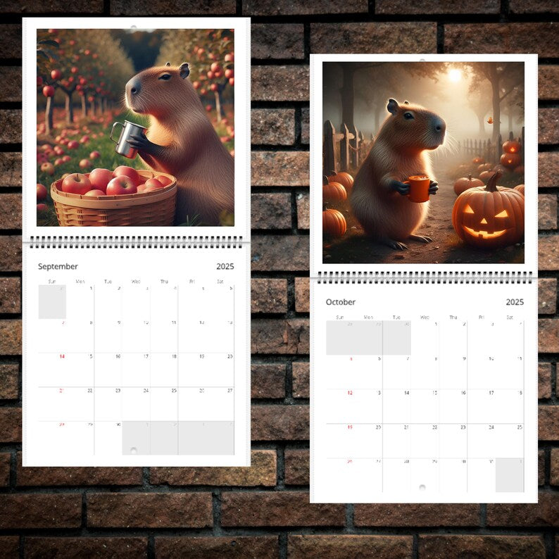 Coffee Capybaras 2025 Calendar ☕🐾