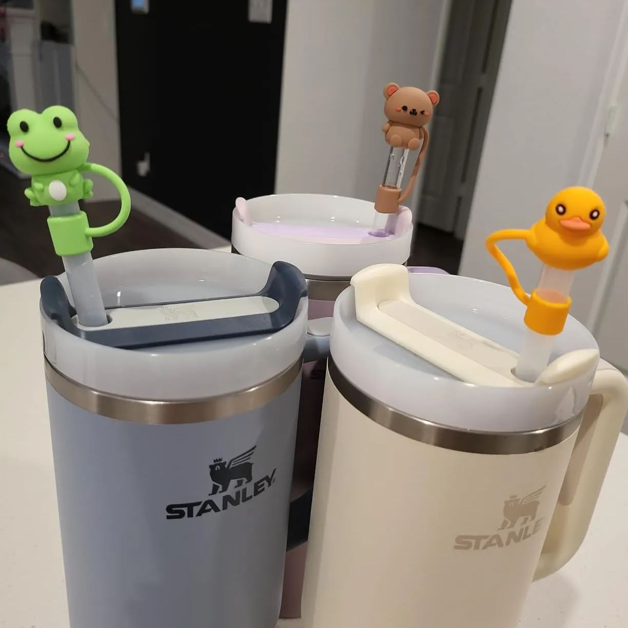 🥤🦆Silicone Animal Straw Covers Cap
