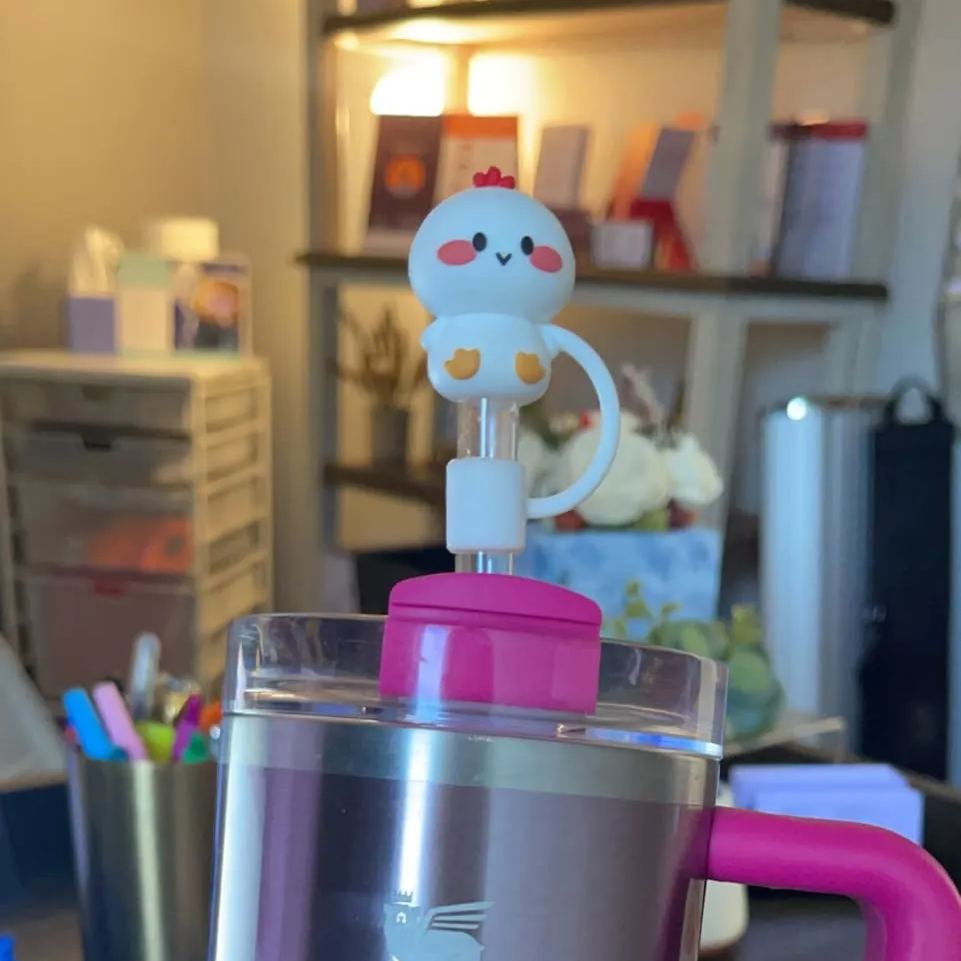 🥤🦆Silicone Animal Straw Covers Cap