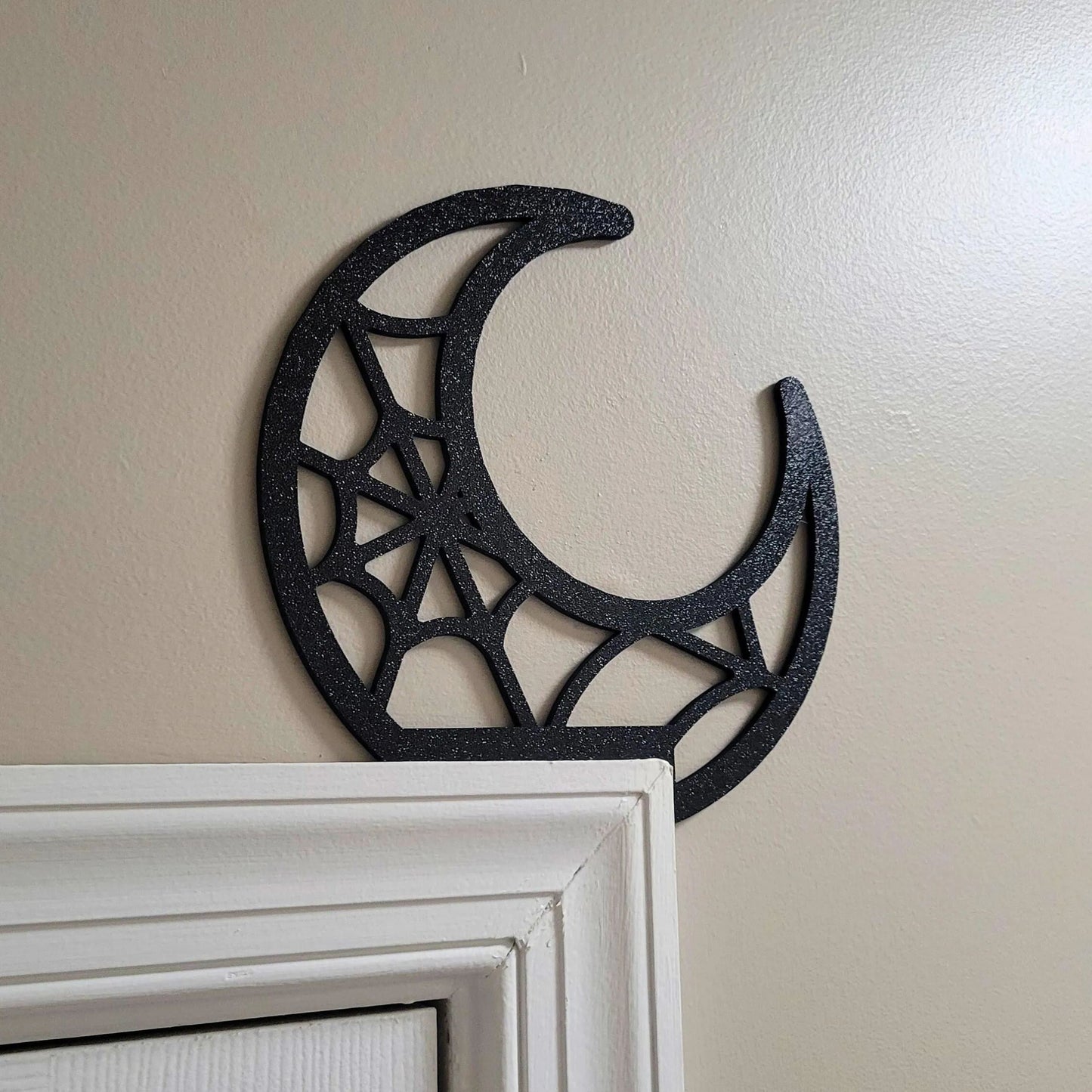 Metal Halloween Moon Door Corner Topper Decoration