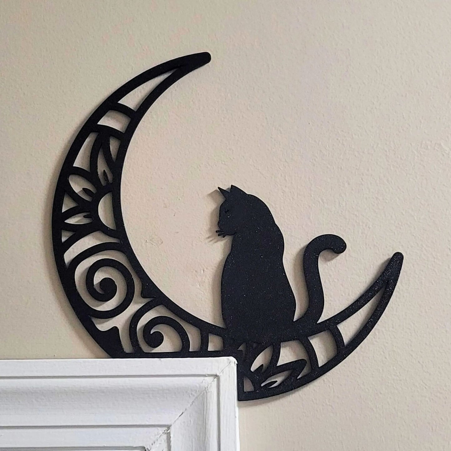 Metal Halloween Moon Door Corner Topper Decoration