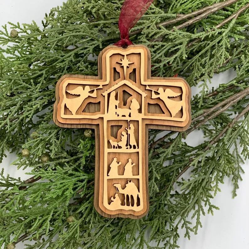 π
2024 Christmas Gift--Cross Nativity Ornament