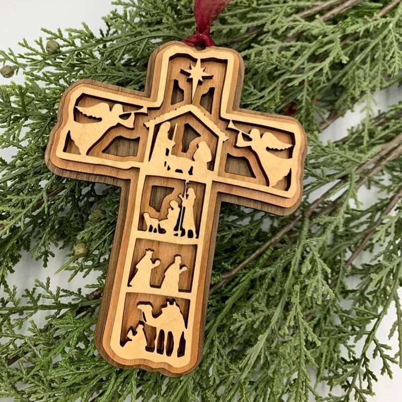 π
2024 Christmas Gift--Cross Nativity Ornament