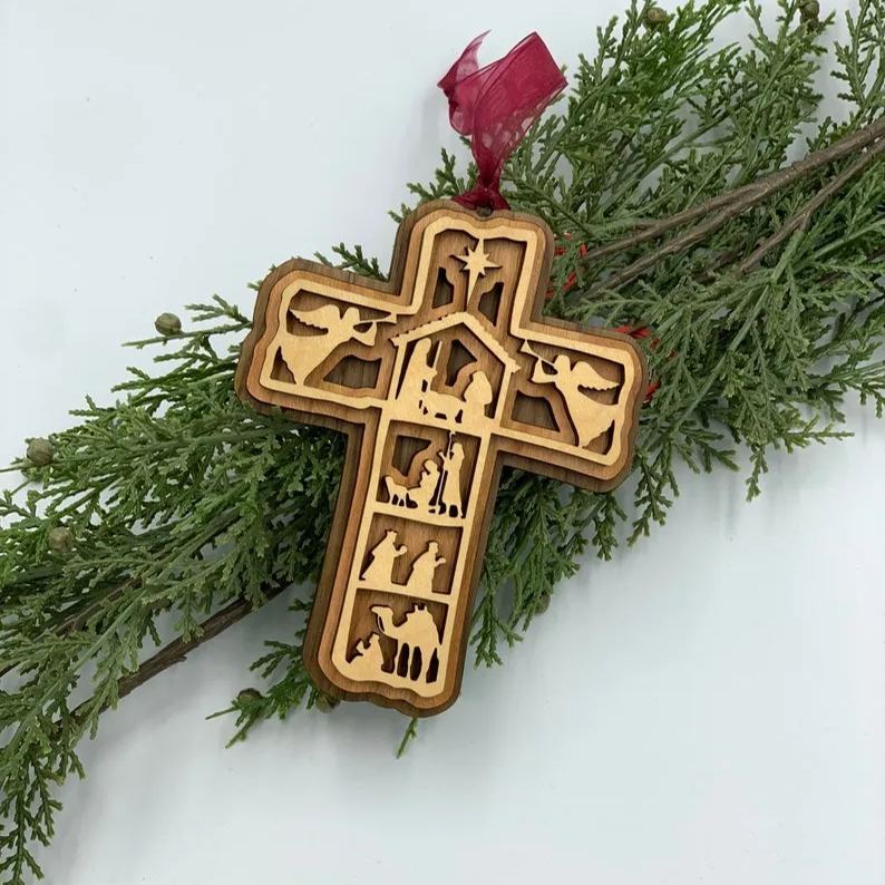 π
2024 Christmas Gift--Cross Nativity Ornament