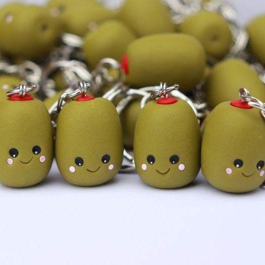 Olive Couple Keychain