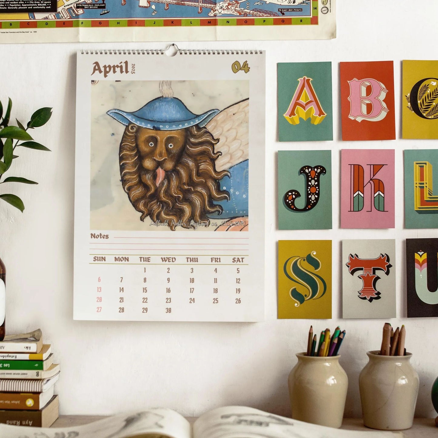🦁Funny Medieval Lion Paintings Calendar 2025📅