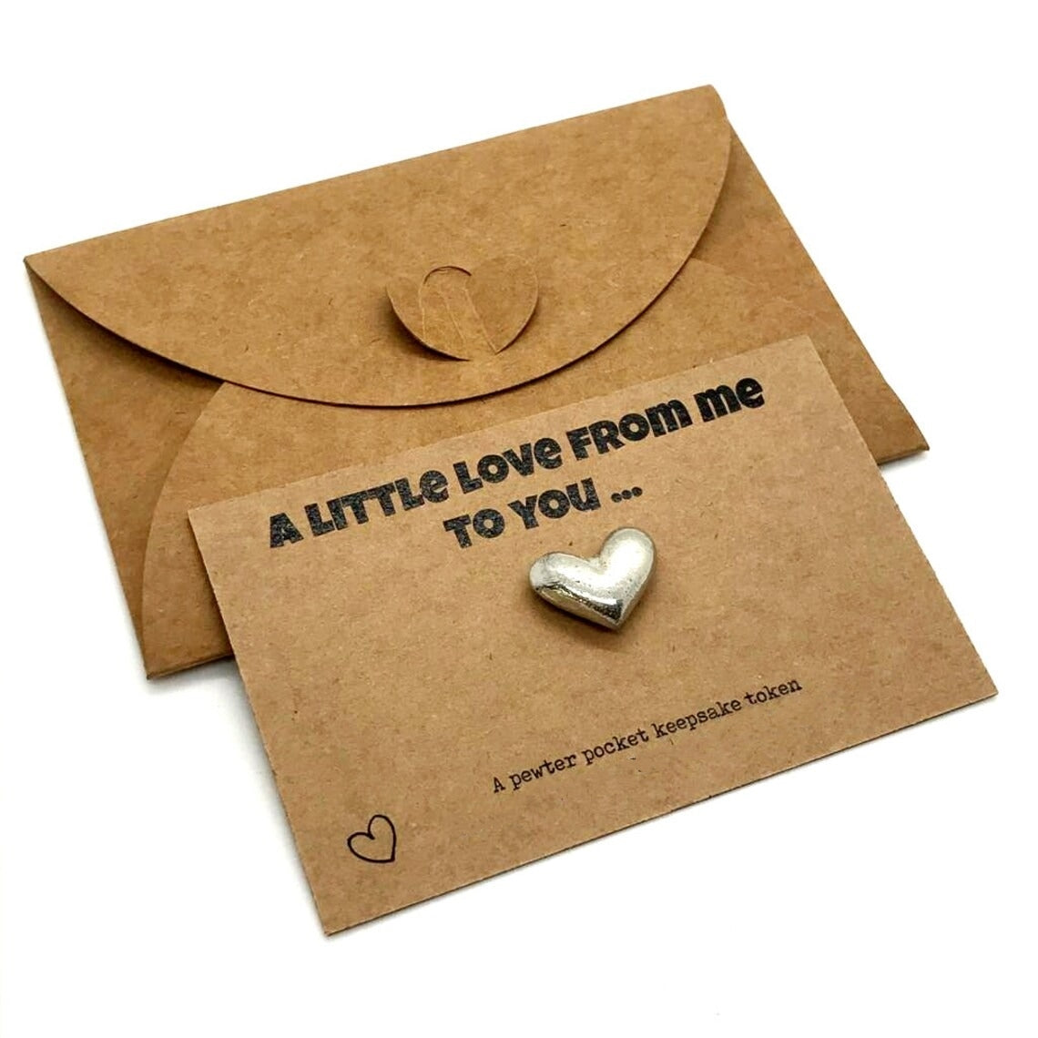 💝Pewter Heart Pocket Keepsake Token
