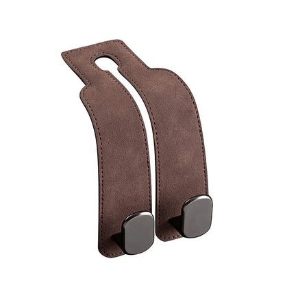 TwinHook Leather Car Headrest Hangers