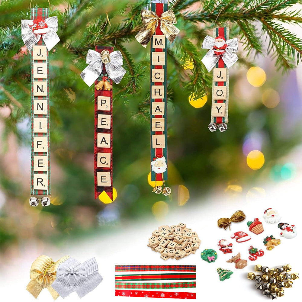 Personalized letter Christmas tree decoration