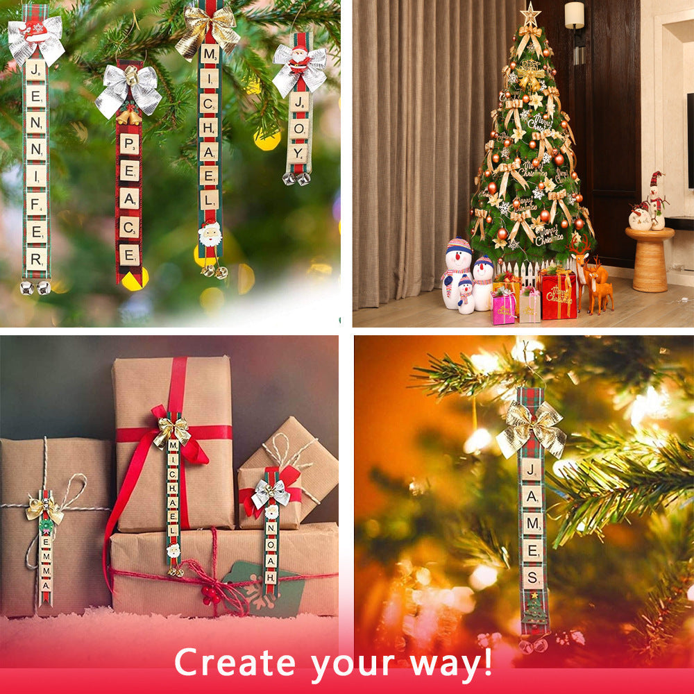 Personalized letter Christmas tree decoration