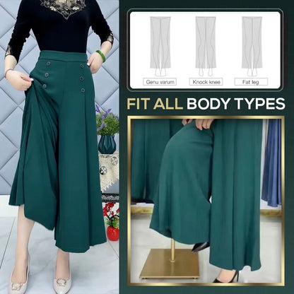 [ Cool and Slim ] Stylish Pleated Wide-leg Pants